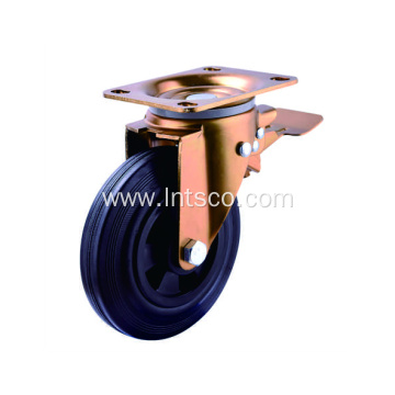 Industry rubber casters brake Wheel